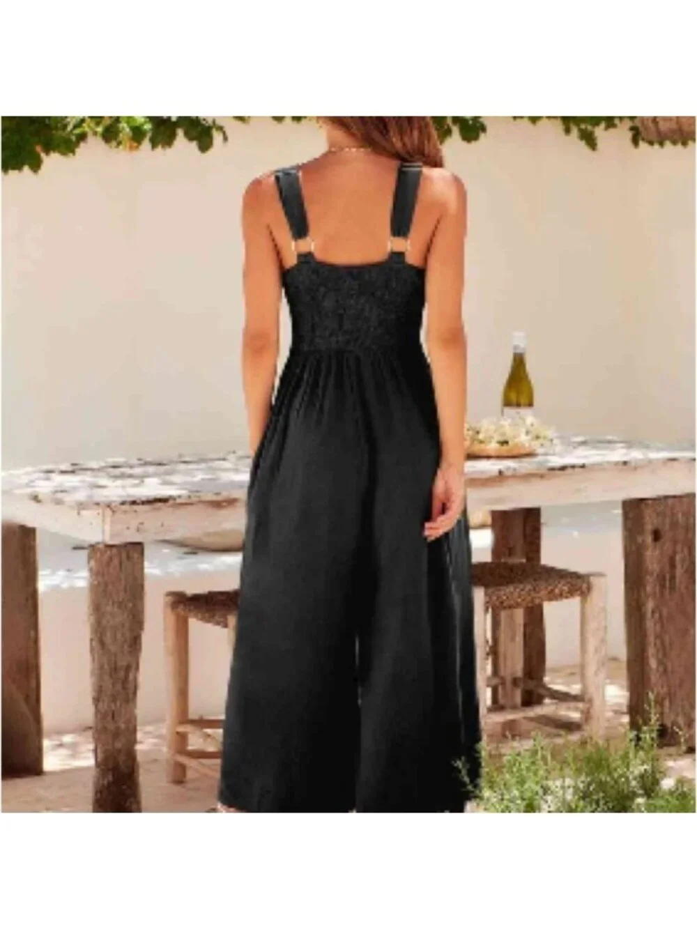 Elegant Black Cropped Jumpsuit for Women